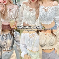 {220.- Code: WUMBSC} Fondue Crop-Long Sleeve Off Shoulder Top