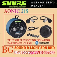 SHURE AONIC 215/ AONIC215 TRUE WIRELESS ISOLATING EARPHONES- CLEAR SHURE AUTHORIZED DEALER
