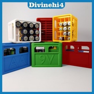 <divinehi4> AAA/AA/9V/CR2032/ Storage Box Staable Battery Organizer Decorative Battery Holder, Home,