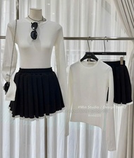 Set thiết kế áo tăm rip tay dài cv kaki phối viền ren chuẩn style trẻ trung năng động phù hợp mặc nh