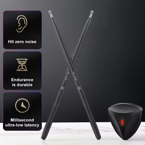 Portable Air Drum Set Air Drum Foot Sensor Realistic Effect Virtual Drum Sticks Rechargeable Electro