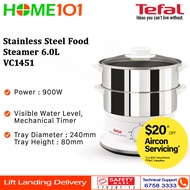 PRE-ORDER (ETA ARR END APRIL) Tefal Stainless Steel Convenient Steamer 6L VC1451