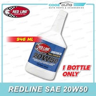 RED LINE REDLINE 20W50 Fully Synthetic Engine Motor Oil (946ml)