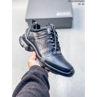 ECCO Golf Casual Men's Shoes Trendy Cowhide Sports Shoes Anti-slip Rubber Outsole Comfortable All-ma