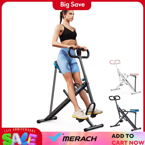MERACH Squat Machine 2in1 Squat Rowing Machine Easy Setup Foldable Exercise Equipment Glute Trainer 
