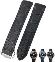 22mm Cowhide Watch Bands for Omega Seamaster 300 Speedmaster DE VILLE Watch Strap for Men Bracelet Point buckle for man woman