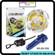 Ready Stock  Beyblade X BX-03 Wizar Darrow 4-80B XTREME Gear Sports Starter With Launcher Flame Bran