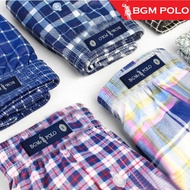 BGM POLO Comfort  3 IN 1 Polyester Men Boxer Underwear Trunk Seluar Pendek Lelaki 3PCS - BP-MUN3262M