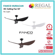 [Free Shipping] Fanco Huracan DC Ceiling Fan 52" No Light - Regal Lighting