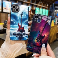 Glass case Guitar for iphone 16 Pro max 15 14 13 12 11 x xs xr 8 7 6 pro max plus mini 6s 6g 7g 8g 6