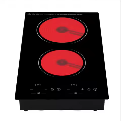 Kitchen 2 Rings Ceramic Cooker Induction Cooktop Double Electric Cooker Hob Heating Cooker Electric 