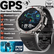 GPS Smart Watch AMOLED Bluetooth Call 5ATM Waterproof Smartwatch Compass Altimeter Barometric