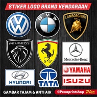 Stiker Sticker Emblem Mobil VW BMW Lamborghini Peugeuot Ferrari Mercedes Benz Tata Hyundai Yamaha Is