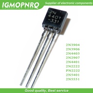 100pcs 2N3904 2N3906 2N4403 2N2907 2N4401 2N2222 PN2222 2N5401 2N5551 TO 92 TO92 transistor