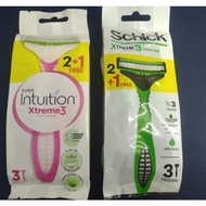 Schick Xtreme 3 MEN/ WOMEN Sensitive Shaving Razor (2 + 1 Pcs)