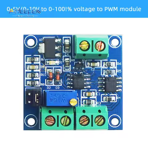 1PCS 0%-100% to 0-10V PWM to Voltage Converter Module for PLC MCU Digital to Analog Signal PWM Adjus