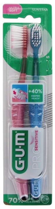 GUM Toothbrushes Pro Sensitive 510 Duo Pack 超柔敏感牙齒 牙刷2支裝