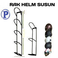 GANTUNGAN Helmet Rack Premium Helmet Hook Iron Wall 5 tiers 4 tiers 3 tiers Strong