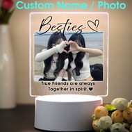 3D Night Light Gift For Bestie Birthday Custom Photo For Best Friends Personalized For Bestie Souven