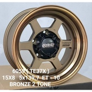 TE37X 15X8 ET-10 , 16X8.5 ET-15 6X114.3/5X139.7/6X139.7 BRONZE 2 TON/GLOSSY BLACK 4X4 SPORT RIM