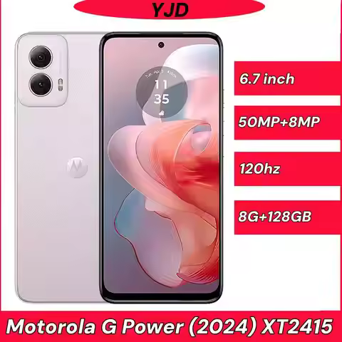 Used Motorola Moto G Power (2024) XT2415 5G CPU Mediatek Dimensity 702 Screen 6.7" Fingerprint Andro