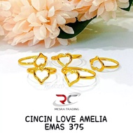 CINCIN LOVE AMELIA LICIN EMAS TULEN 375 CINCIN BAJET EMAS 375 CN LOVE BAJET EMAS 375 GOLD RING 375 S
