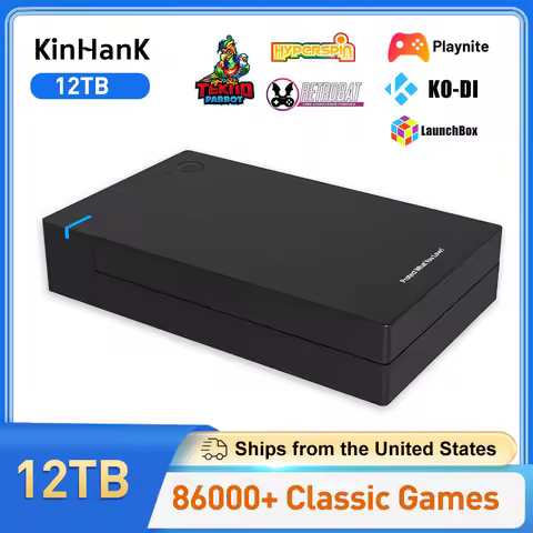 12TB Gaming HDD with Hyperspin Launchbox Retrobat Playnite with 86000+ Retro Video Games Super Conso