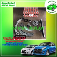 Toyota Avanza 1.3, Perodua Myvi 1.3, Kembara DVVT (with oil seal) Timing Chain Kit Set