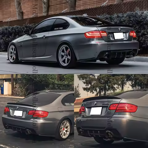 For BMW 3 Series E92 Coupe&E92 M3 P Style Carbon fiber Rear Spoiler Trunk wing 2005-2013 FRP honeyco