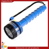 Scuba Diving Light Underwater Waterproof LED Diving Light Professional Powerful Flashlight, Blue