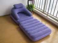 Sofa bed /       single inflatable sofa bed flocked inflatable recliner folding chair