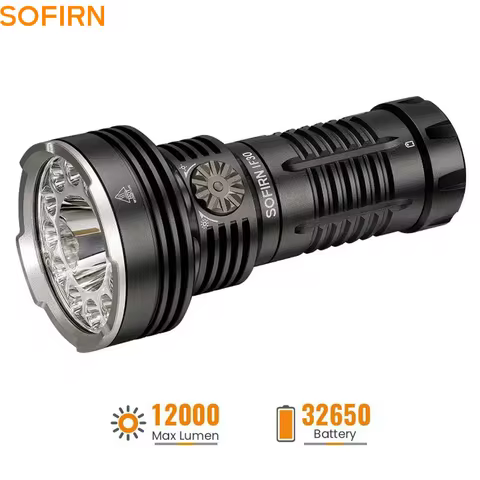 SOFIRN IF30 Powerful USB C Rechargeable EDC Flashlight IPX8 Waterproof 32650 12000lm SFT40 Lamp Port