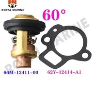 66M-12411-00 Thermostat and gasket 60 Degrees 140F For Yamaha Outboard Motor 4 stroke 66M-12411-00 ,