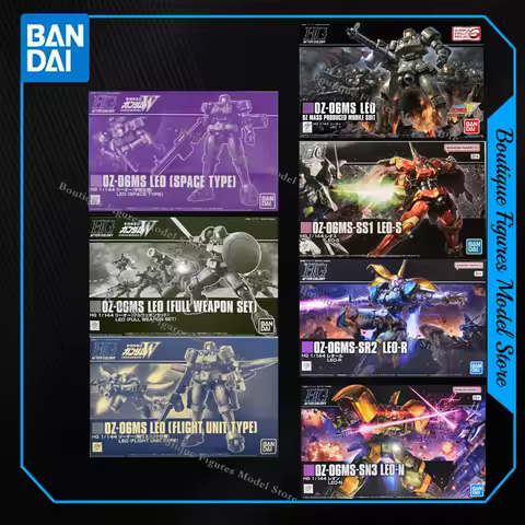 Bandai Original GUNDAM HG OZ-06MS LEO LEO-S LEO-R LEO-N SPACE TYPE Action Anime Figures Assembly Mod