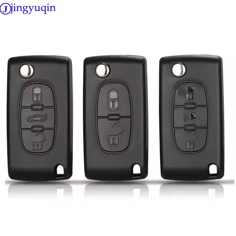 jingyuqin 20ps Car Key Case Shell For Peugeot 307 407 308 607 For Citroen C2 C3 C4 C5 C6 C8 XSARA PI