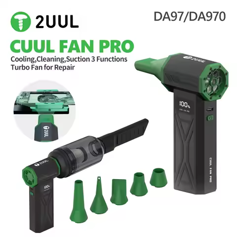2UUL DA97/DA970 Cuul Fan Pro 3IN1 Fan 130000r/min for Mobile Phone Repair Dust Removal Welding Cooli