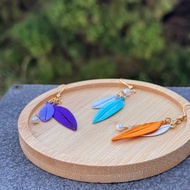 【羽葉】316L鍍金醫療鋼纏花耳環(三色可選)