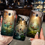 Samsung J310 / J3 2016 / J5 2016 / J5 10 / J7 2016 / J710 Case Tempered glass shaped like Bodhi leaf