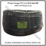 Phelps Dodge PD Cord (Royal Cord) 5.5mm2 (#10) 4C [75 Meters]