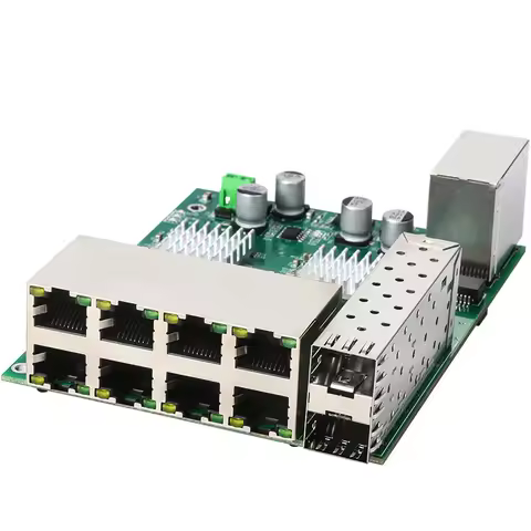 10G2F 8*10/100/1000Base-T RJ45 port switch PCBA unmanaged full Gigabit POE switch module