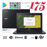 Acer Chromebook 11 C771, Intel Celeron 3855U, 11.6" HD IPS Display, 4GB RAM, 32GB SSD, WiFi, Google 