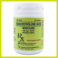 ↓ ⎯ ➼ ❂ BIOCURE (Doxycycline HCI) 20 Tablets for Dogs & Cats