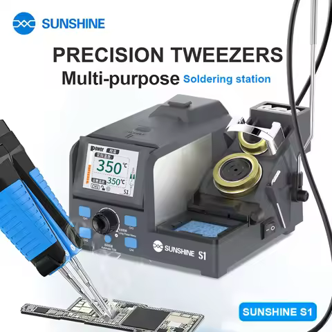 SUNSHINE S1 Intelligent Multi-purpose Soldering Station with Precision Tweezers Support C210 Welding