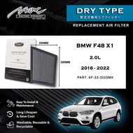BMW F48 X1 2.0L 2016 to 2022 33-3025MX Max Racing Exhaust Performance Drop-in Dry Type Air Filter