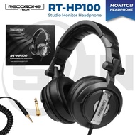 Headphone Recording Tech RT-HP100 Studio Monitor Flat Headphones