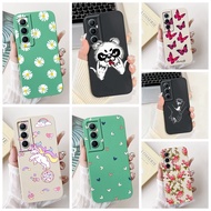 For Realme C65 4G Case RMX3910 Aesthetic Cute Cartoon Flowers Silicone Cover For Realme C65 Phone Ca