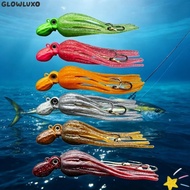 GLOWLUX0 Octopus Squid Skirt Bait, 100g Copper Head Trolling Lure, Big Game Colorful 200g Drag Fishi