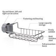 Hanging Stainless Steel Basket Rack on Water Faucet Sink Soap Holder N0G EI