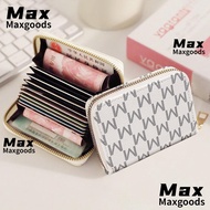 MAXG Coin Purse, Zipper Portable Mini Wallets,  PU Leather 9 Bits Credit Card Holder Women