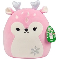 Squashmallows Original 10-Inch Falala The Pink Christmas Deer - Official Jazwares Holiday Plush - Co